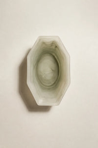 Still Current Sage Glass Serving Bowl