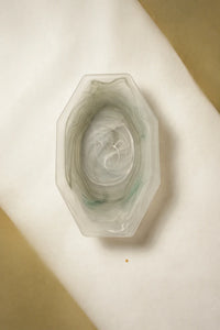 Still Current Sage Glass Serving Bowl