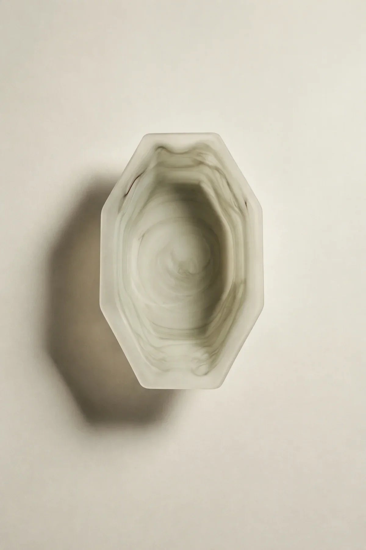 Still Current Sage Glass Serving Bowl