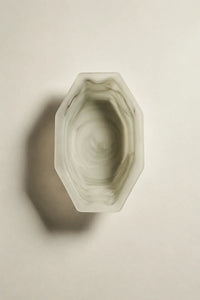 Still Current Sage Glass Serving Bowl