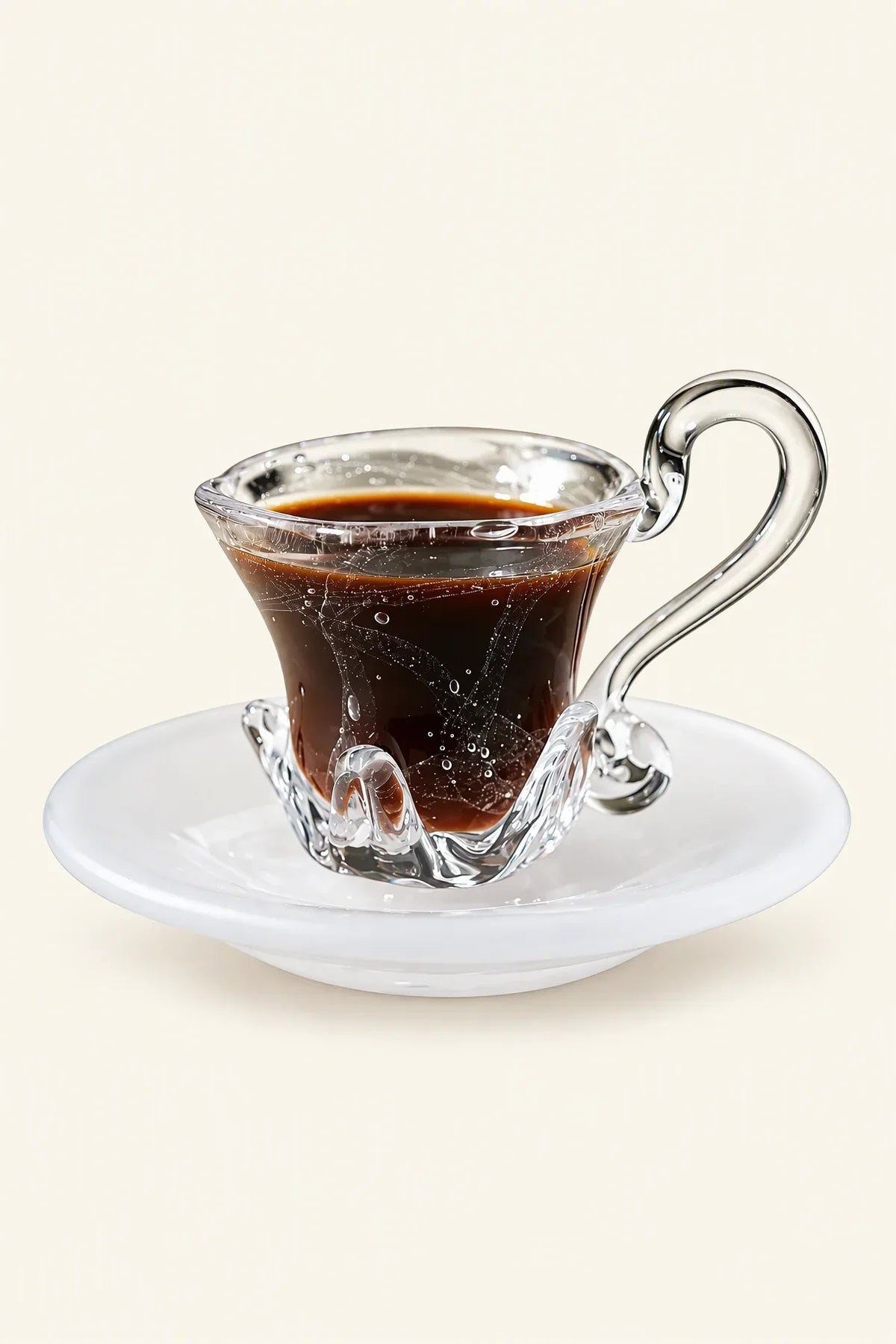 Fountain Crown Clear Glass Coffee Cup