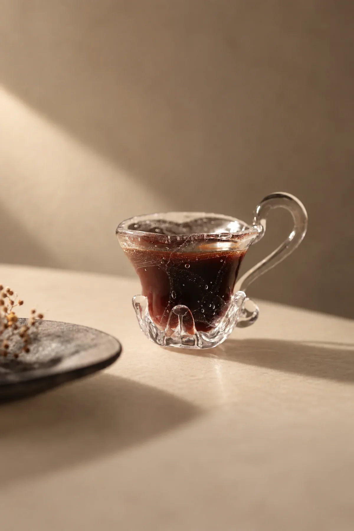 Fountain Crown Clear Glass Coffee Cup