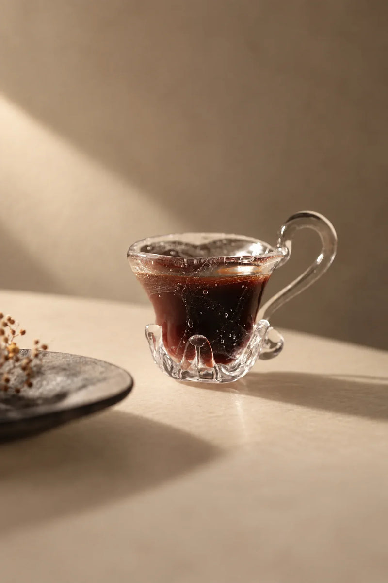 Fountain Crown Clear Glass Coffee Cup