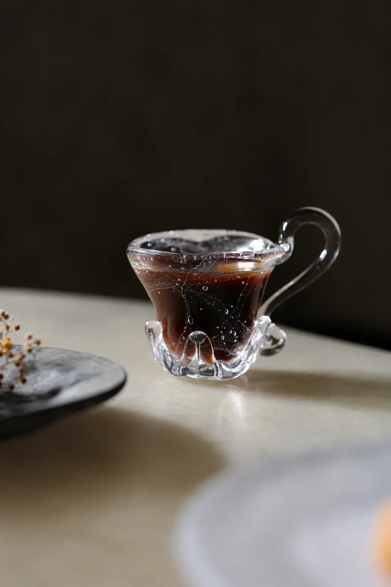 Fountain Crown Clear Glass Coffee Cup