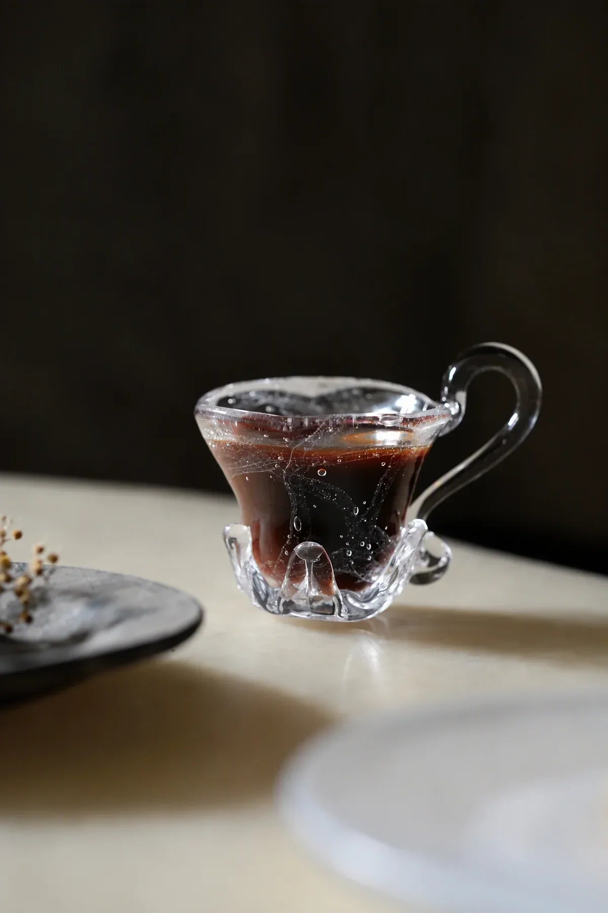 Fountain Crown Clear Glass Coffee Cup