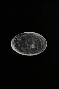 Frozen Tide Frosted Clear Glass Serving Plate
