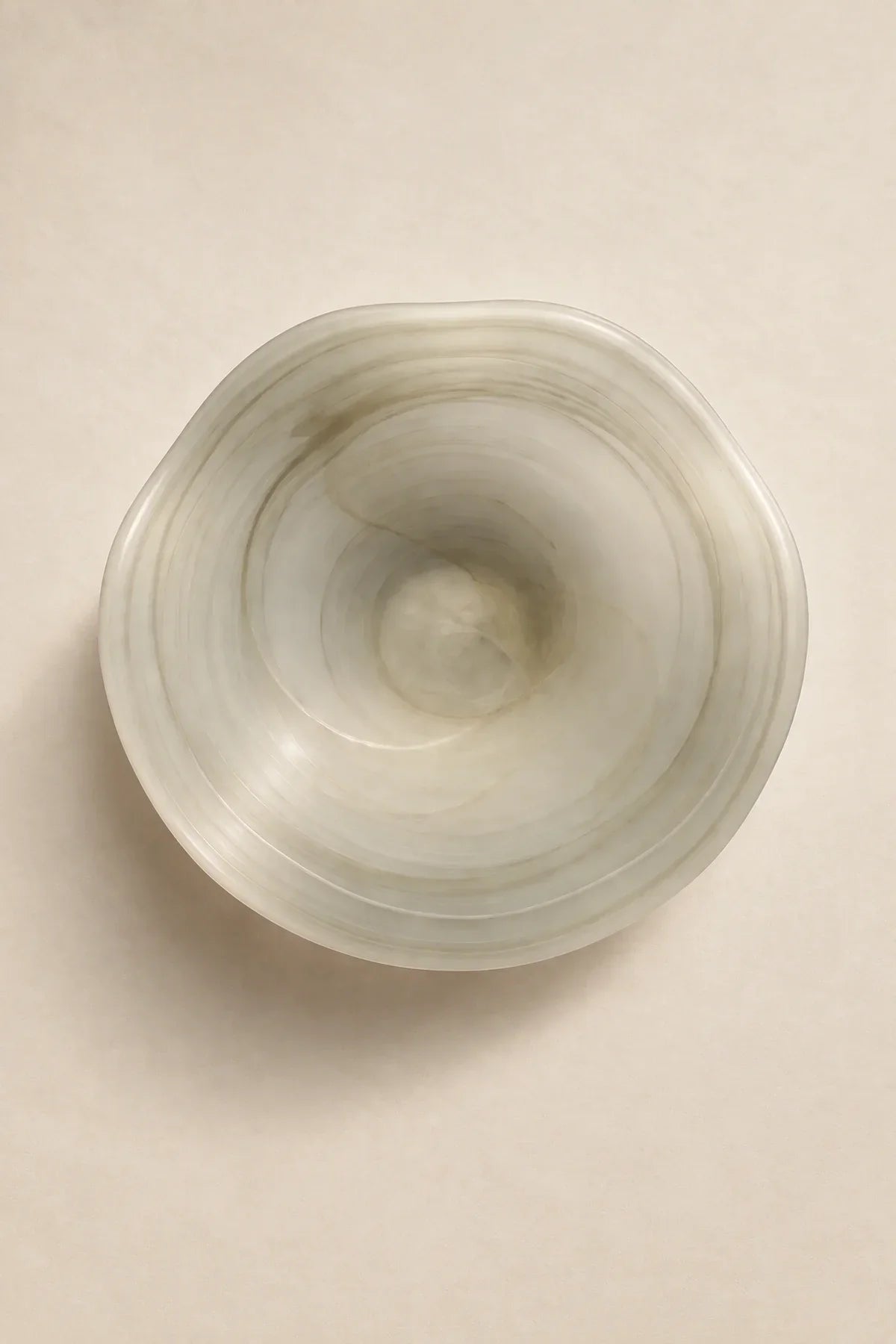 Ripple Pool Sage Green Glass Serving Plate