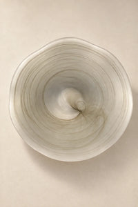 Ripple Pool Sage Green Glass Serving Plate