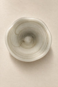Ripple Pool Sage Green Glass Serving Plate