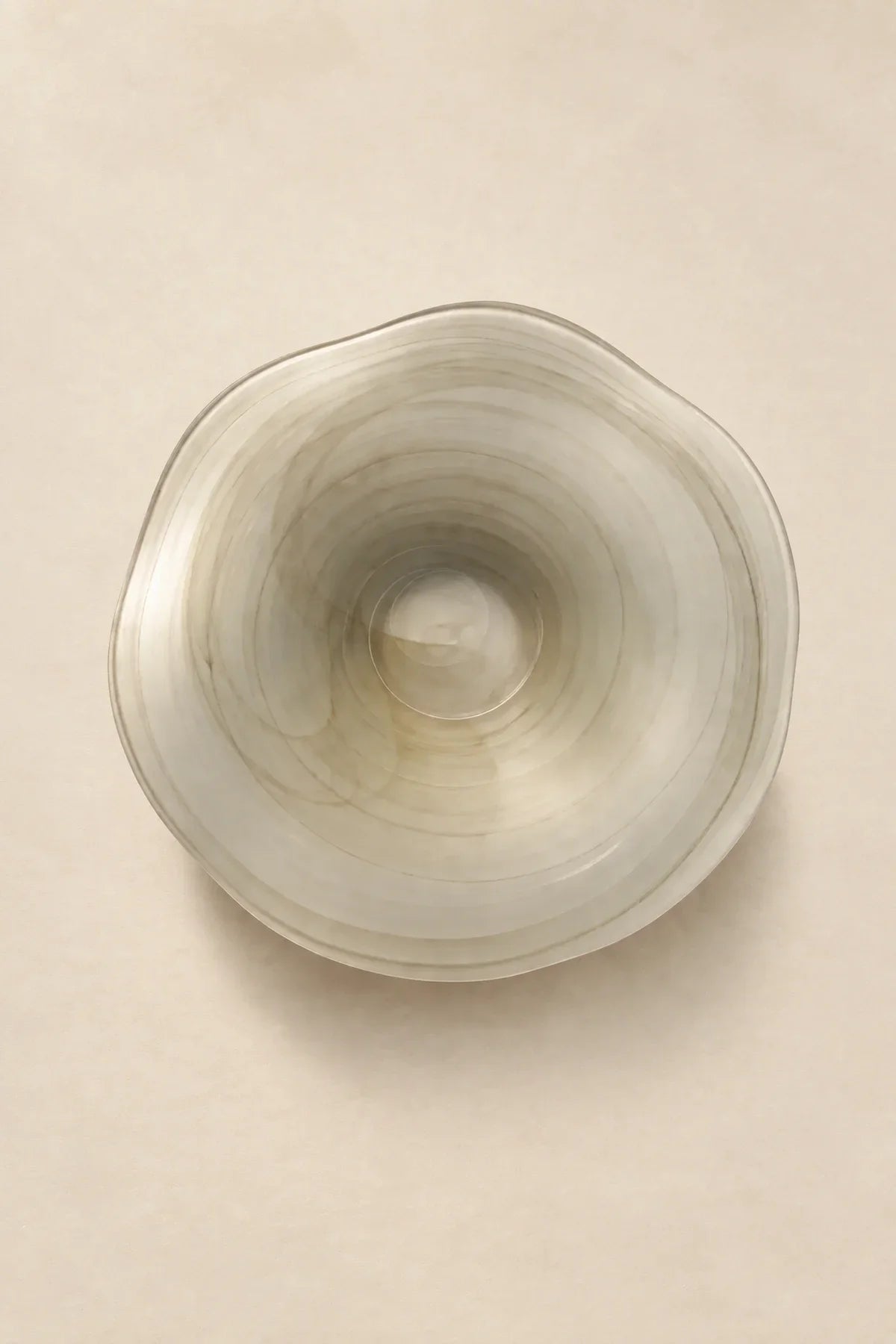 Ripple Pool Sage Green Glass Serving Plate