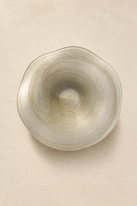 Ripple Pool Sage Green Glass Serving Plate