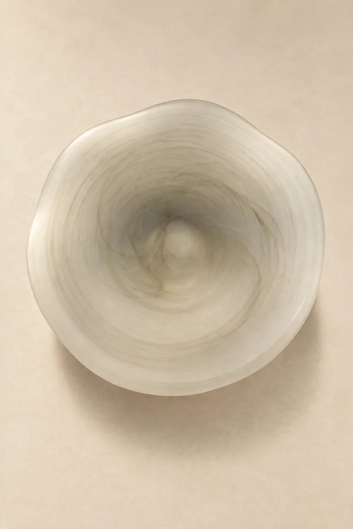 Ripple Pool Sage Green Glass Serving Plate