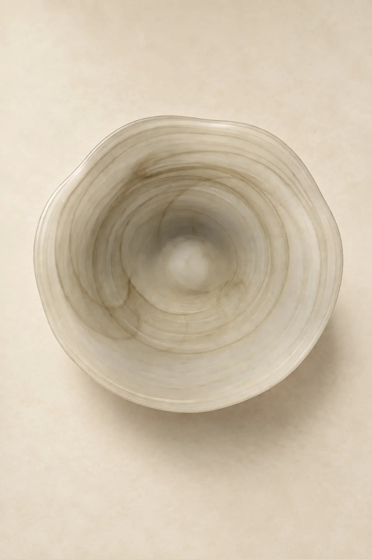Ripple Pool Sage Green Glass Serving Plate