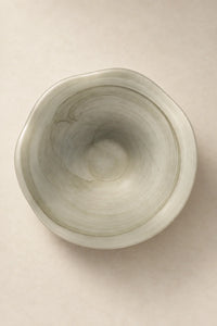 Ripple Pool Sage Green Glass Serving Plate