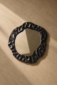 Earthbound Form Stone-Look Resin Decorative Mirror
