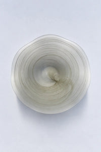 Ripple Pool Sage Green Glass Serving Plate