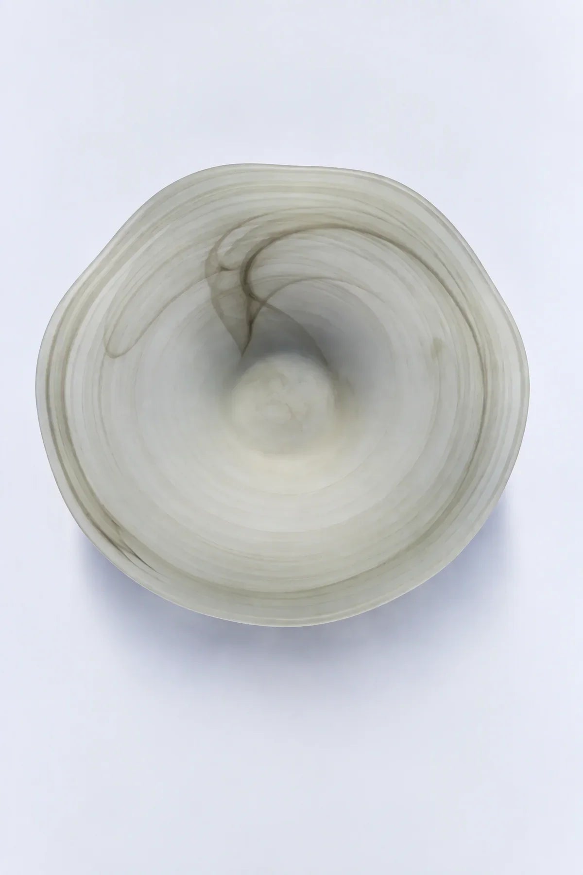 Ripple Pool Sage Green Glass Serving Plate