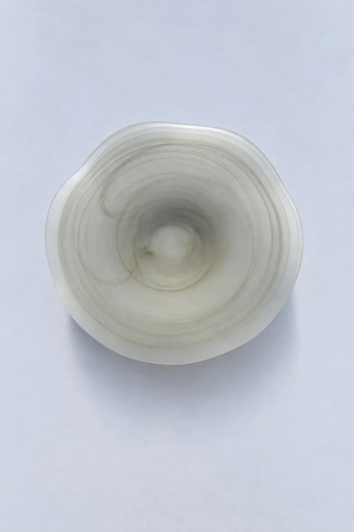 Ripple Pool Sage Green Glass Serving Plate
