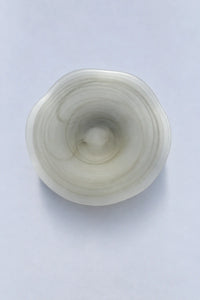 Ripple Pool Sage Green Glass Serving Plate