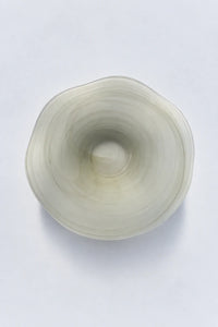 Ripple Pool Sage Green Glass Serving Plate