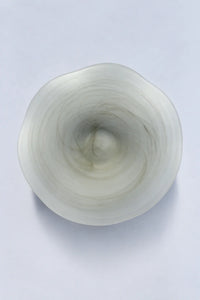 Ripple Pool Sage Green Glass Serving Plate