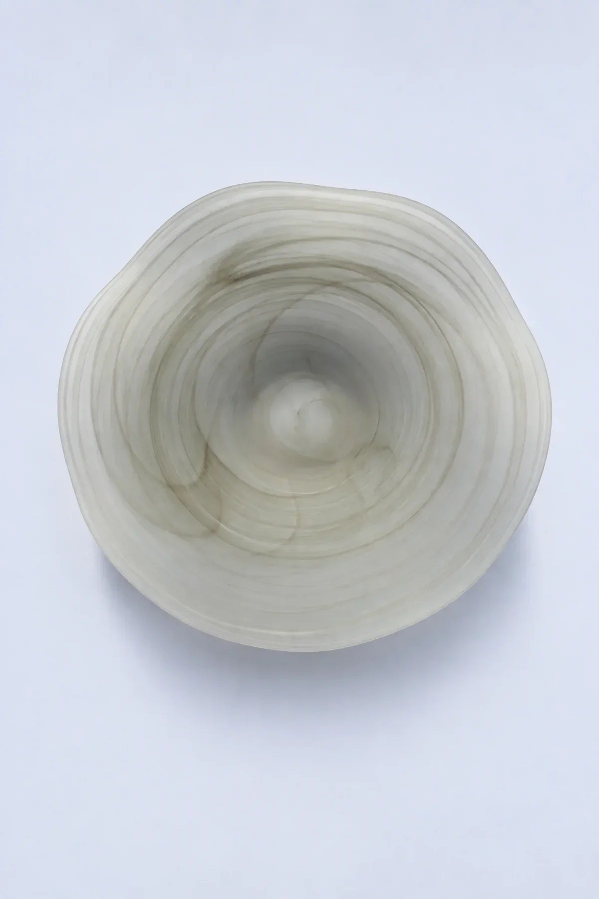 Ripple Pool Sage Green Glass Serving Plate