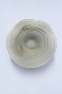 Ripple Pool Sage Green Glass Serving Plate