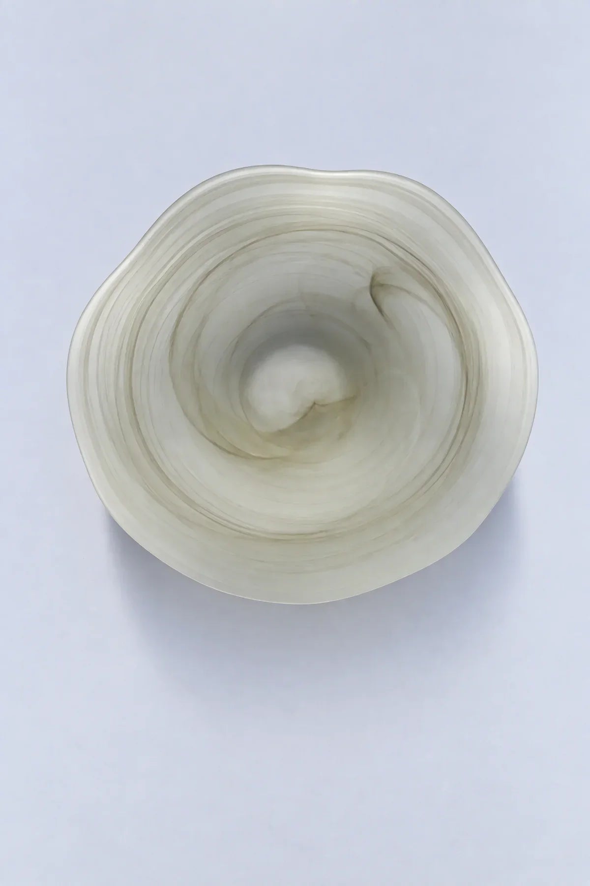 Ripple Pool Sage Green Glass Serving Plate