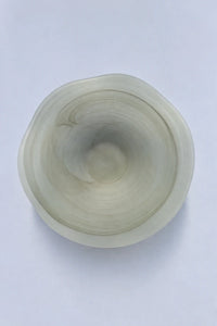 Ripple Pool Sage Green Glass Serving Plate