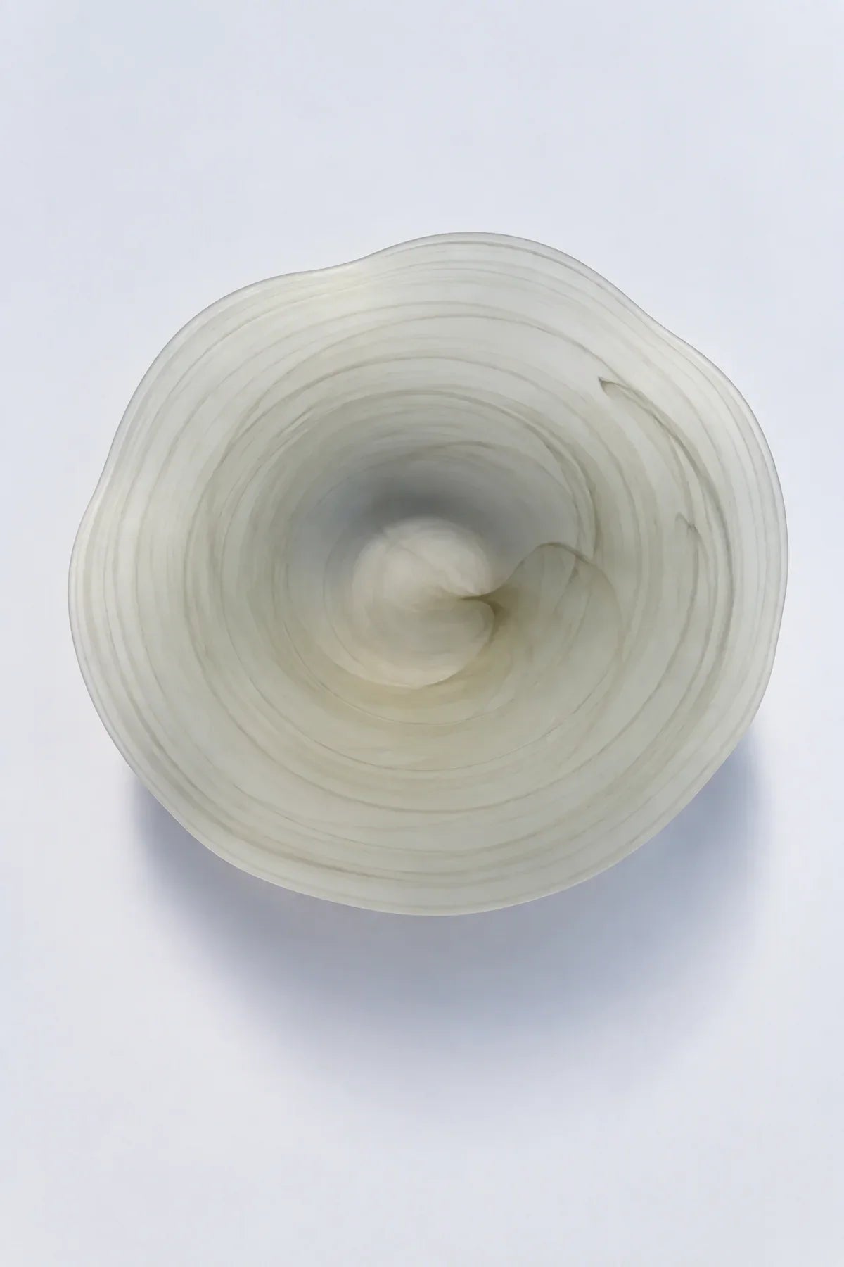 Ripple Pool Sage Green Glass Serving Plate