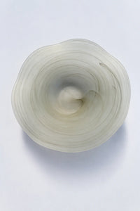 Ripple Pool Sage Green Glass Serving Plate