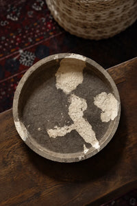 Earth Fragment Mottled Fiber-Look Serving Tray