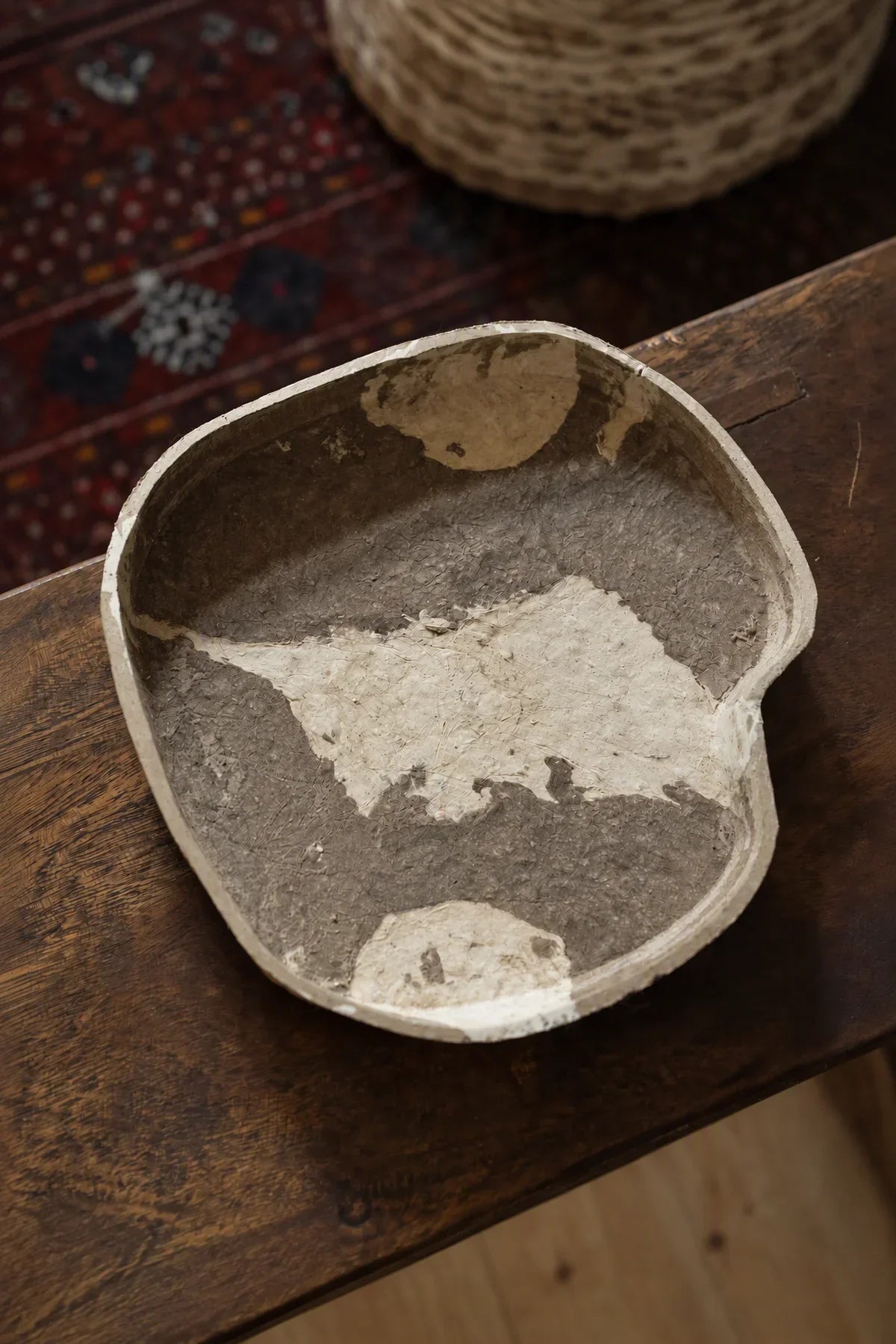 Earth Fragment Mottled Fiber-Look Serving Tray