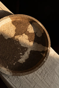 Earth Fragment Mottled Fiber-Look Serving Tray