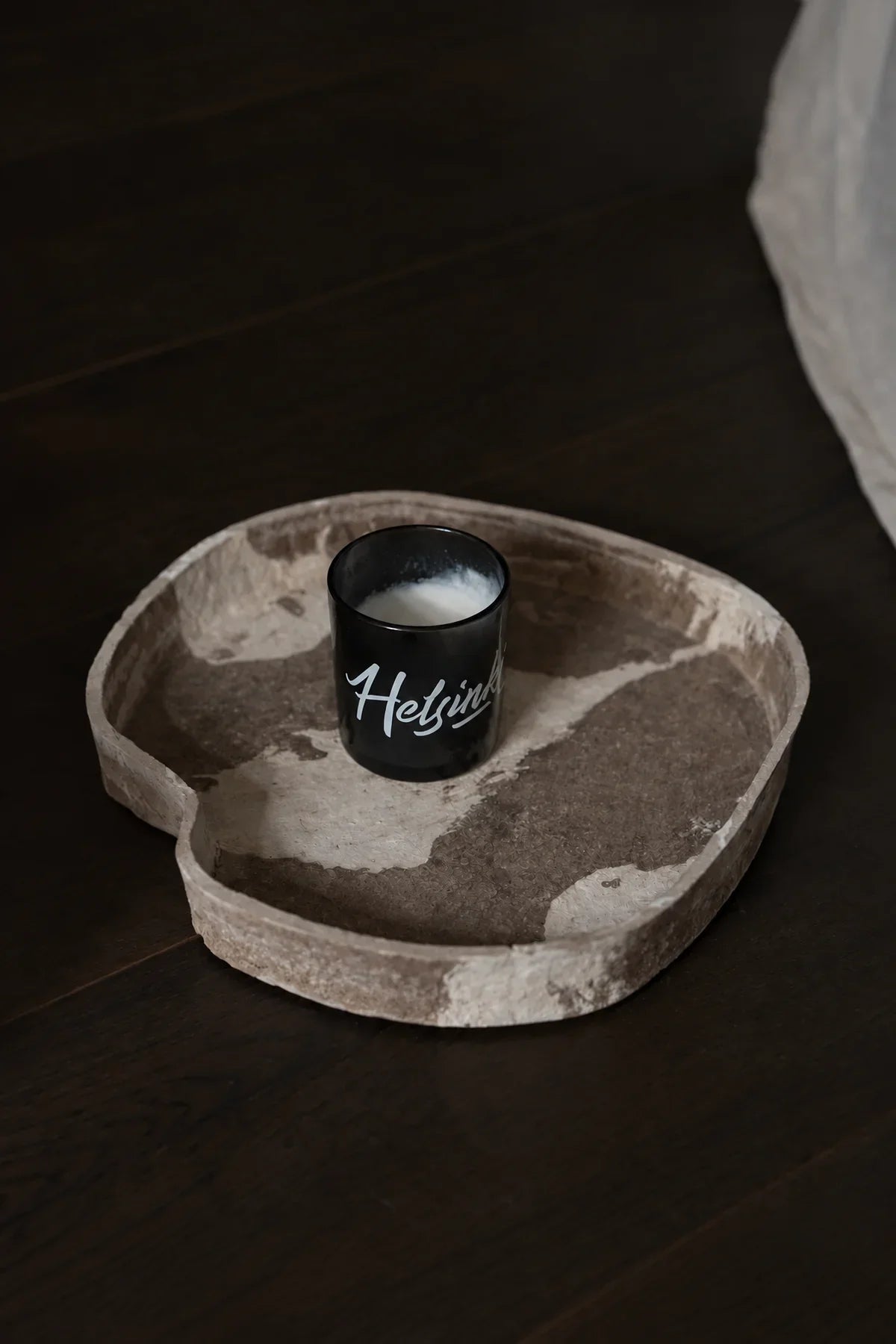 Earth Fragment Mottled Fiber-Look Serving Tray