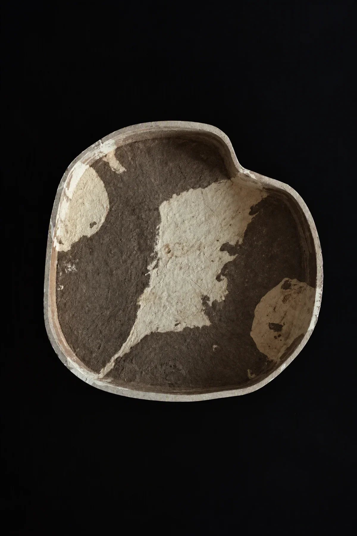 Earth Fragment Mottled Fiber-Look Serving Tray