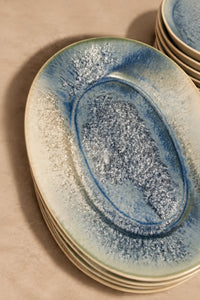 Tide Pool Blue-Green Ceramic Serving Plate
