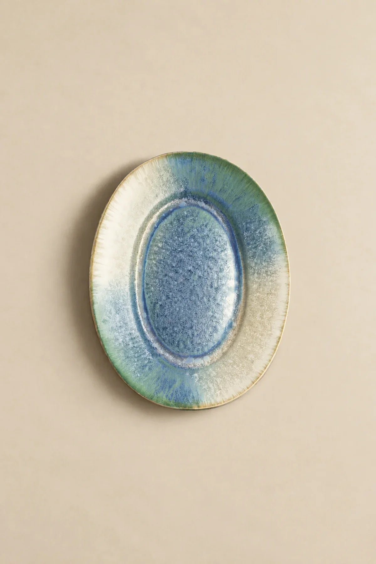 Tide Pool Blue-Green Ceramic Serving Plate