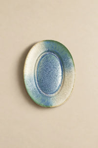 Tide Pool Blue-Green Ceramic Serving Plate