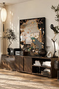 Hidden Paradise Espresso Wall Mirror