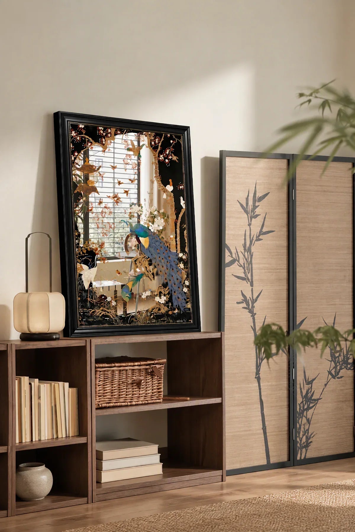 Hidden Paradise Espresso Wall Mirror