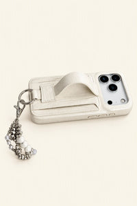 Crumple Cream Leather-Look Phone Case