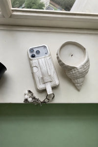 Crumple Cream Leather-Look Phone Case