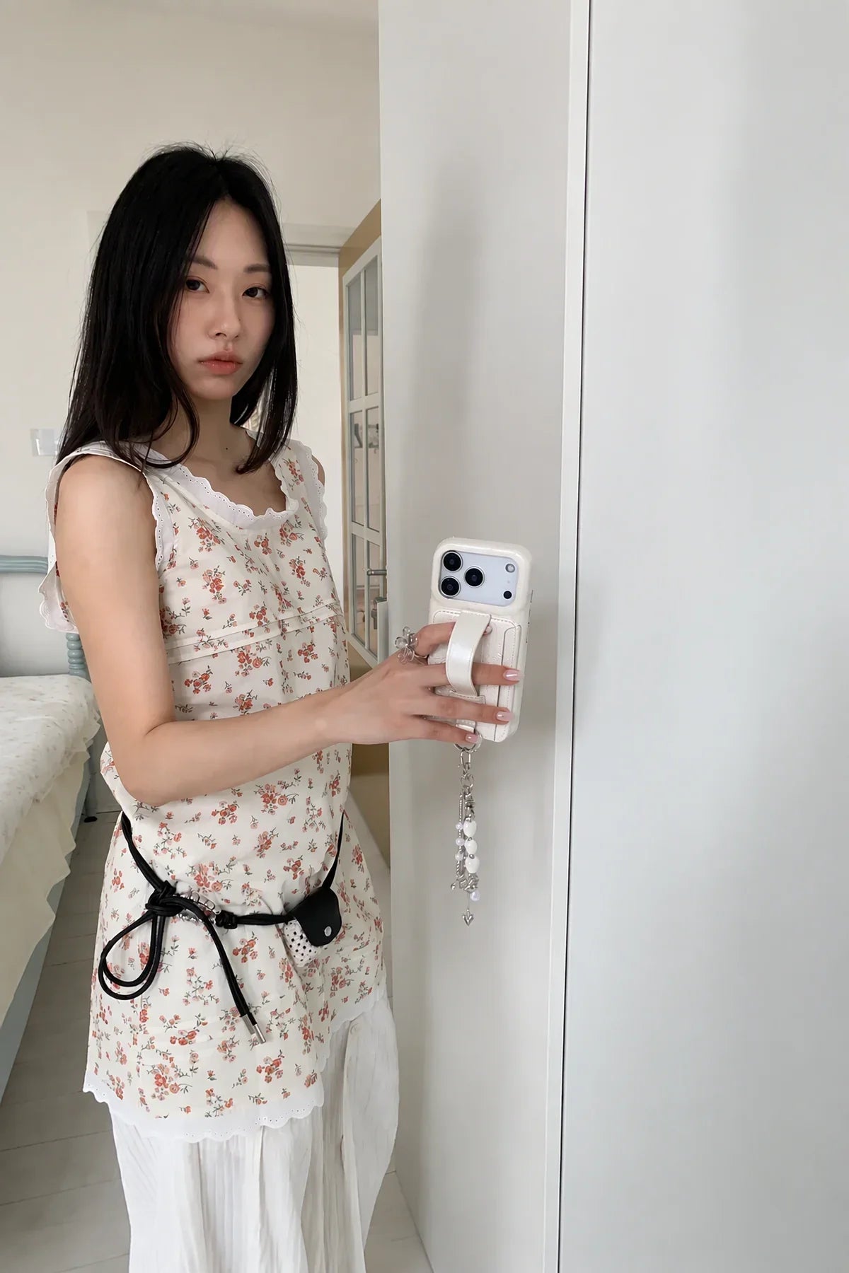 Crumple Cream Leather-Look Phone Case