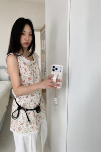 Crumple Cream Leather-Look Phone Case