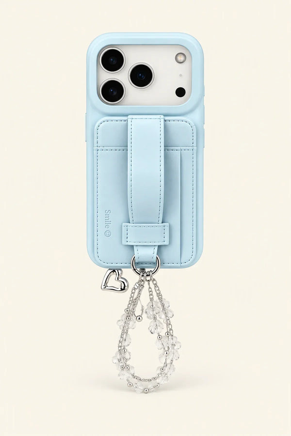 Handheld Muse Blue Leather-Look Phone Case