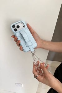 Handheld Muse Blue Leather-Look Phone Case
