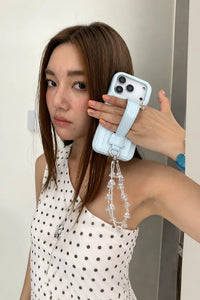 Handheld Muse Blue Leather-Look Phone Case