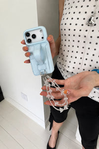Handheld Muse Blue Leather-Look Phone Case
