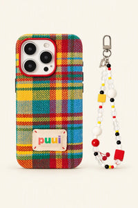 Studio Picnic Red Plaid Fabric Phone Case